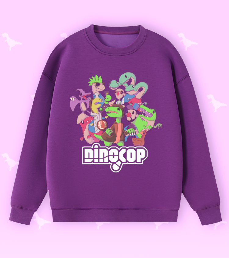 Dinocop Crew purple sweatshirt