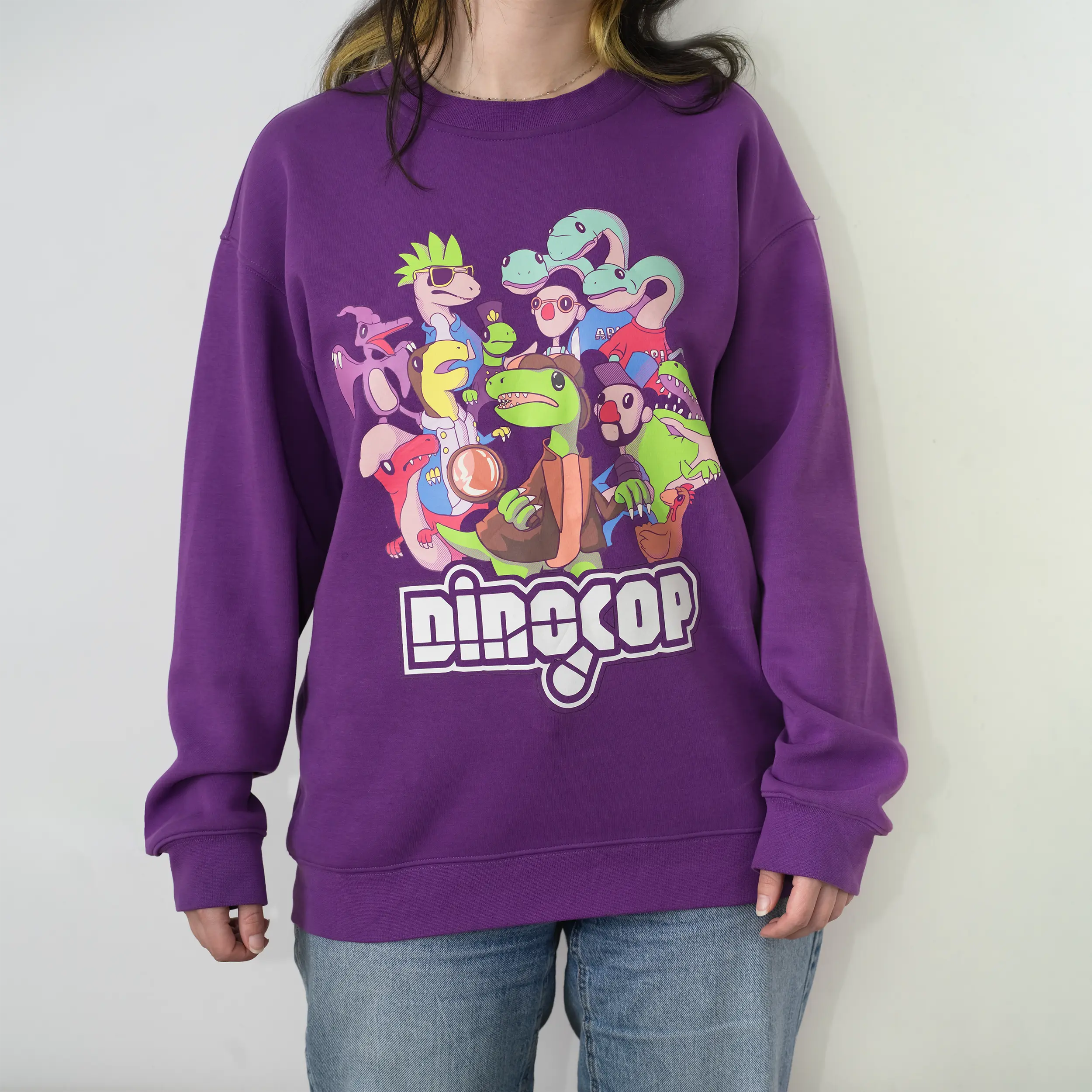 Dinocop Crew purple sweatshirt – Image 3